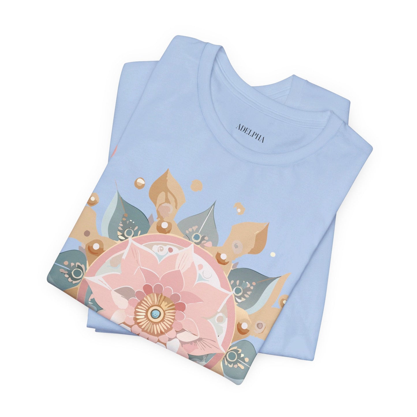 Mandala Shirt Unisex Graphic Tee By Adelpha With Vintage Inspired Artwork Short Sleeve Jersey