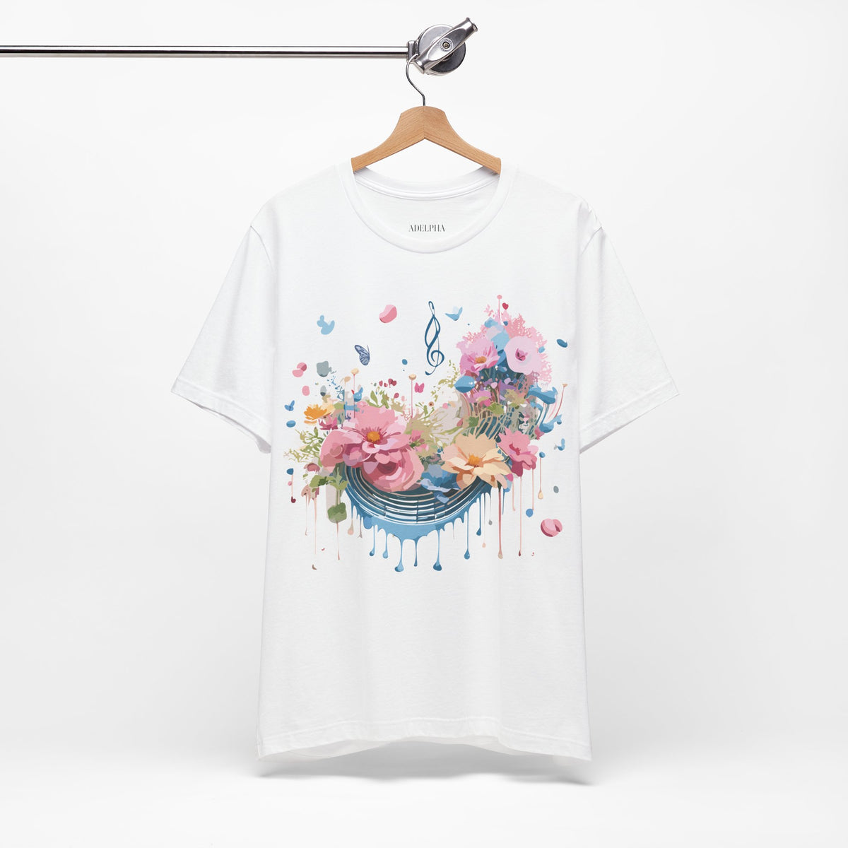 Music Graphic Unisex Cotton Bella+Canvas Tee with Art Design m163