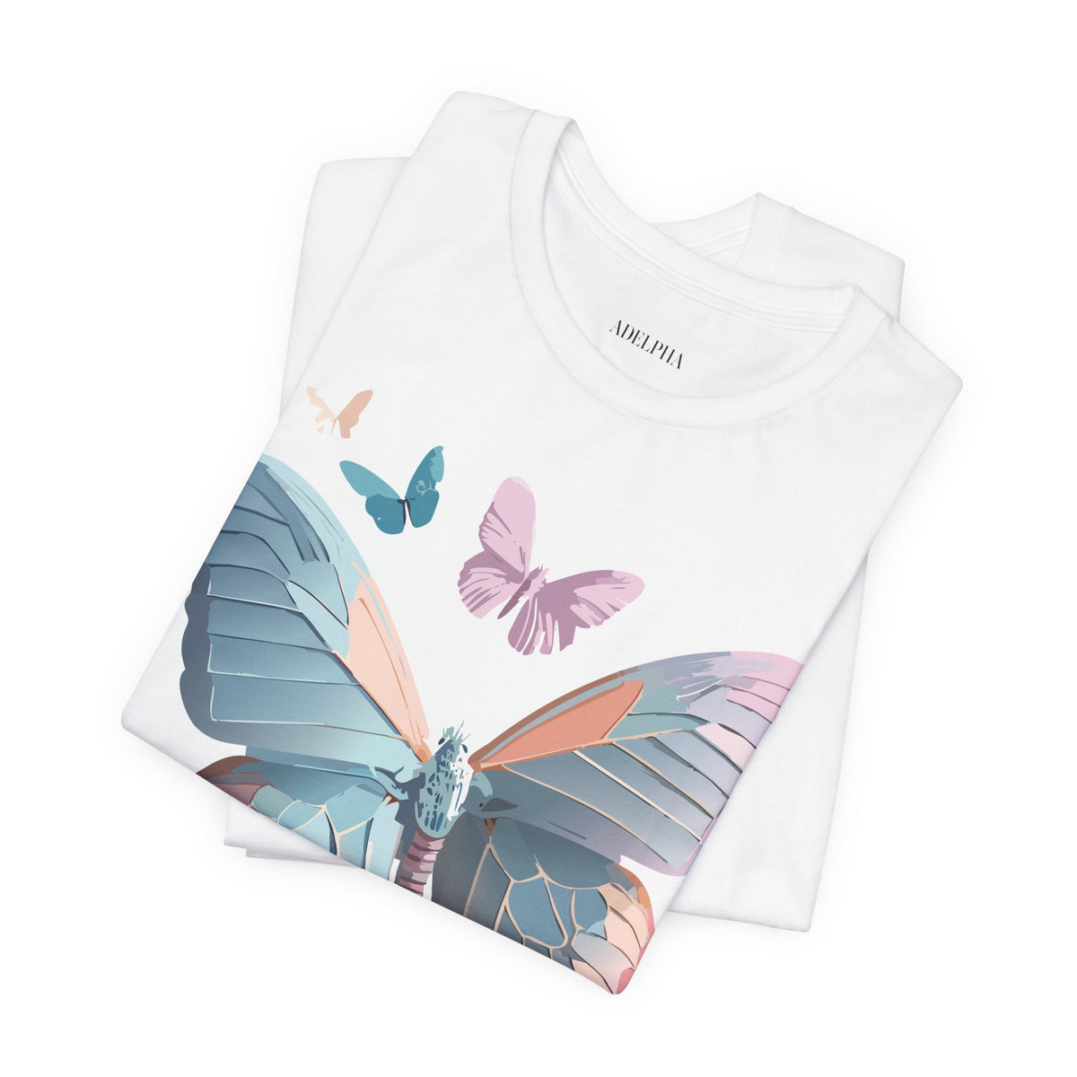 Butterfly Graphic Unisex Cotton Bella+Canvas Tee with Art Design n100