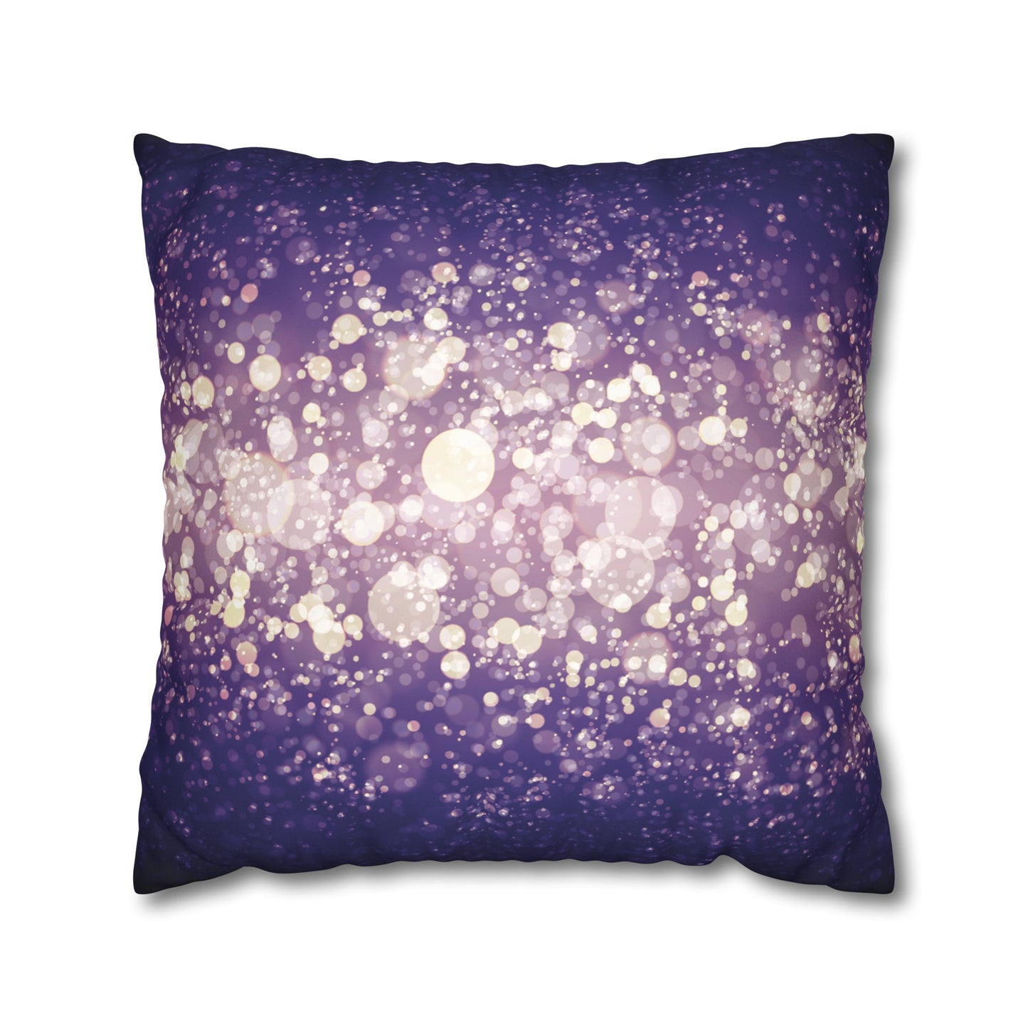 Faux Suede Pillowcase with Abstract print