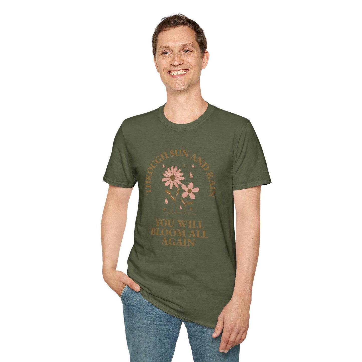 Positive Slogan T Shirt For Everyday Motivation Unisex Tee With Positive Words And Good Quotes Gildan Softstyle 64000