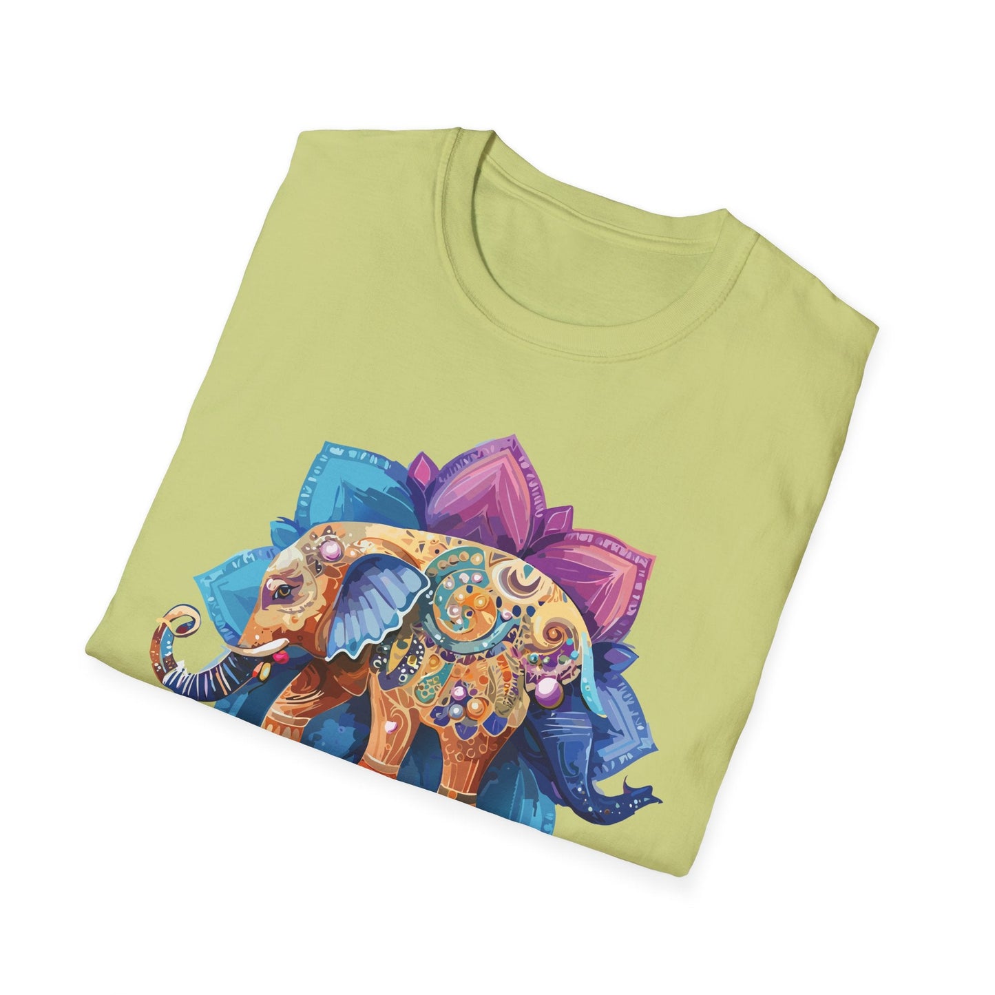 Unisex Elephant T Shirt Softstyle Gildan 64000 Cotton Tee For Animal Lovers And Collectors