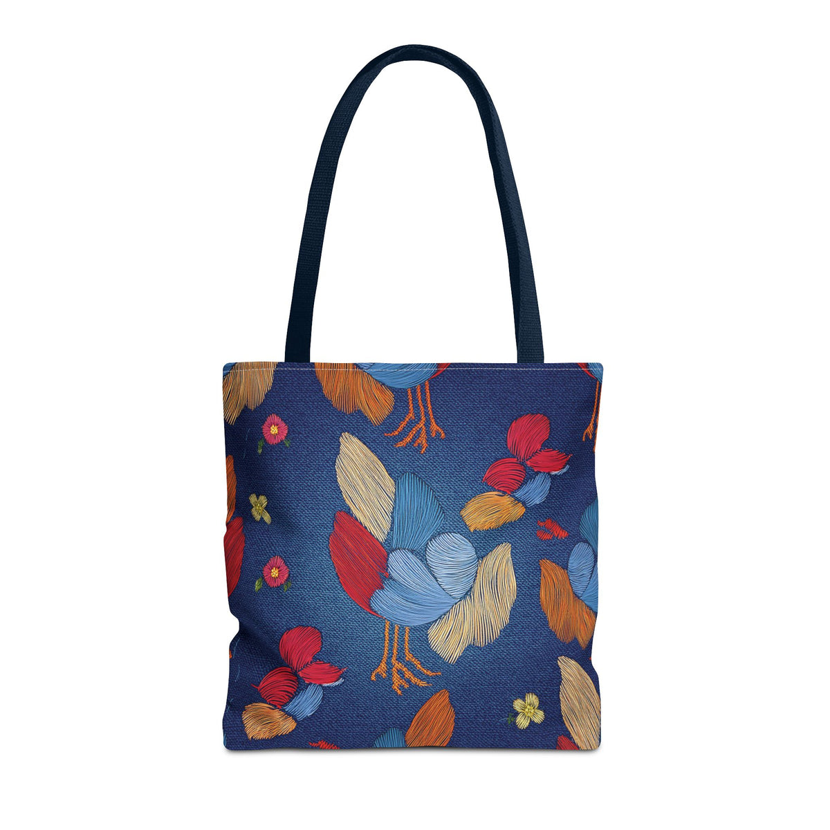 Denim Fabric Imitation Print Unisex Canvas Bag Poly Spun 3 Sizes Tote Bag 194-2