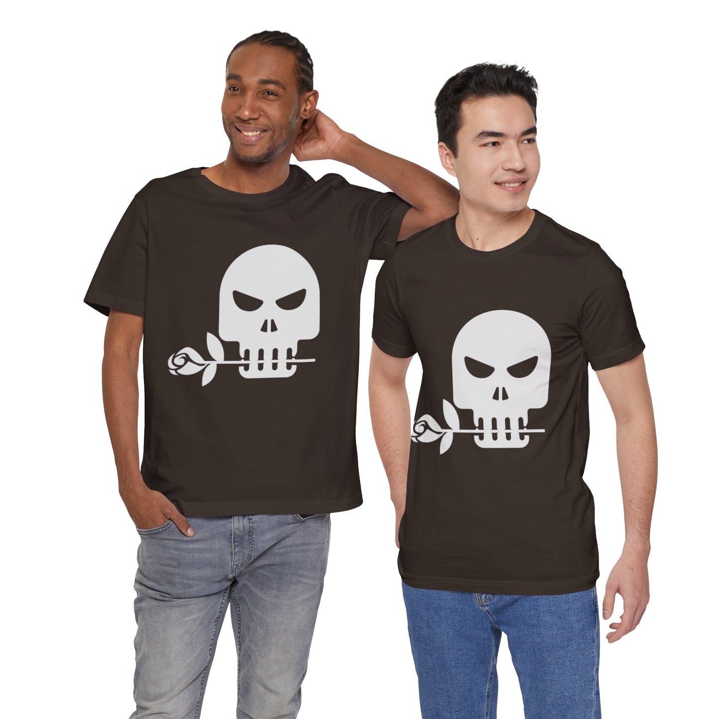 Unisex Cotton Tee Shirt with Skull