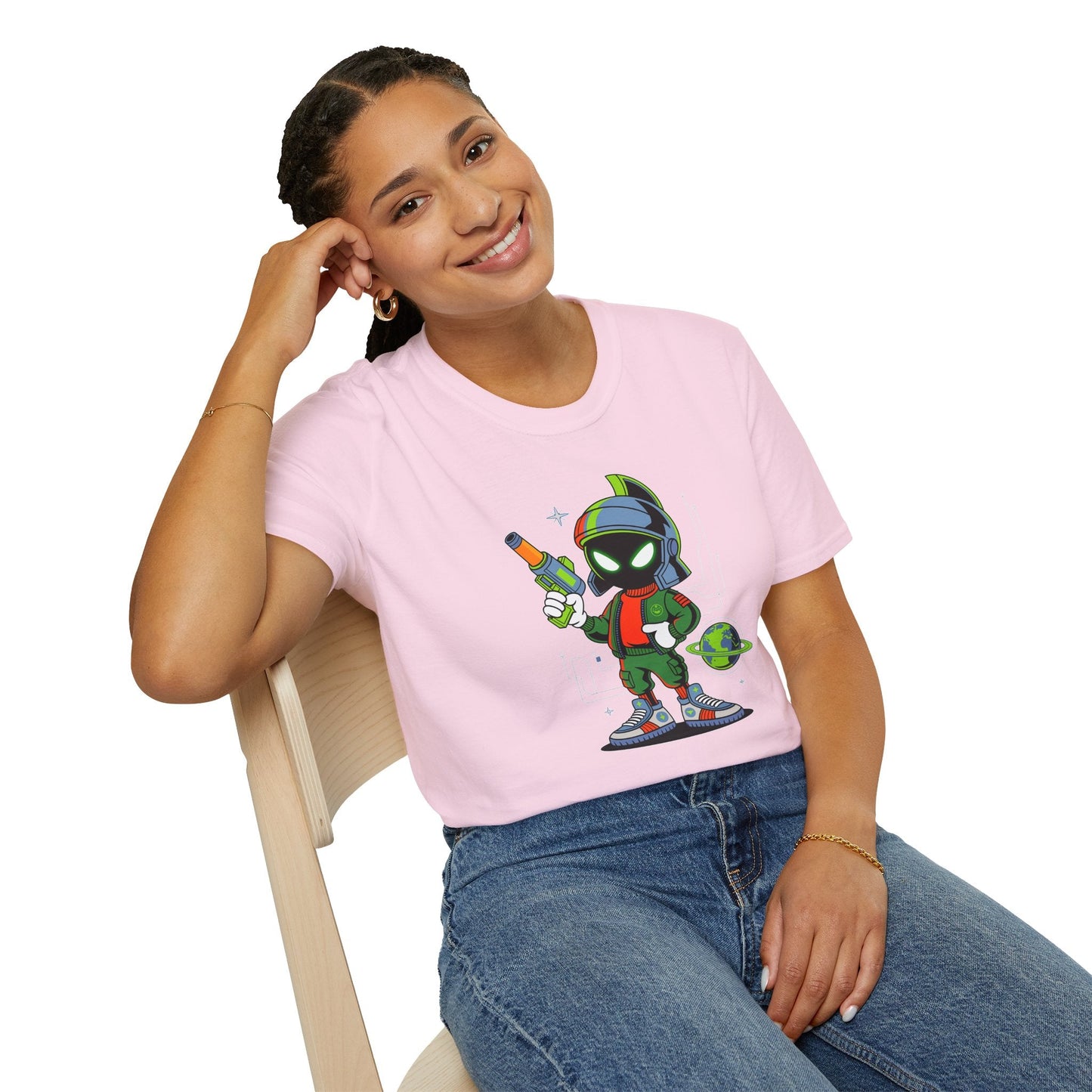 Gildan Softstyle 64000 Unisex Cartoon T Shirt With Animation And Funny Animals Design