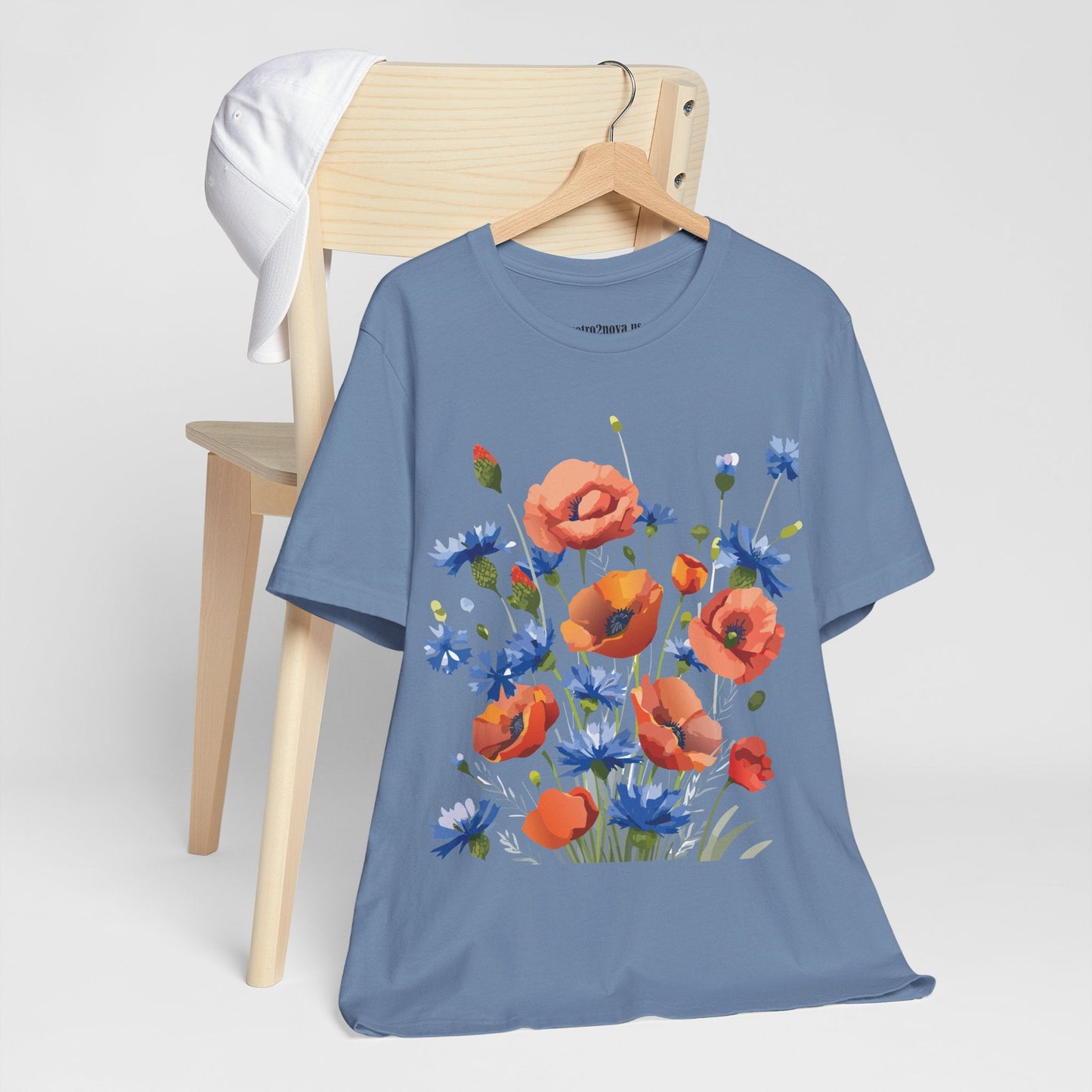 Unisex Floral Shirt Floral Print Tee Lightweight Breathable Fabric Short Sleeve Casual Wear