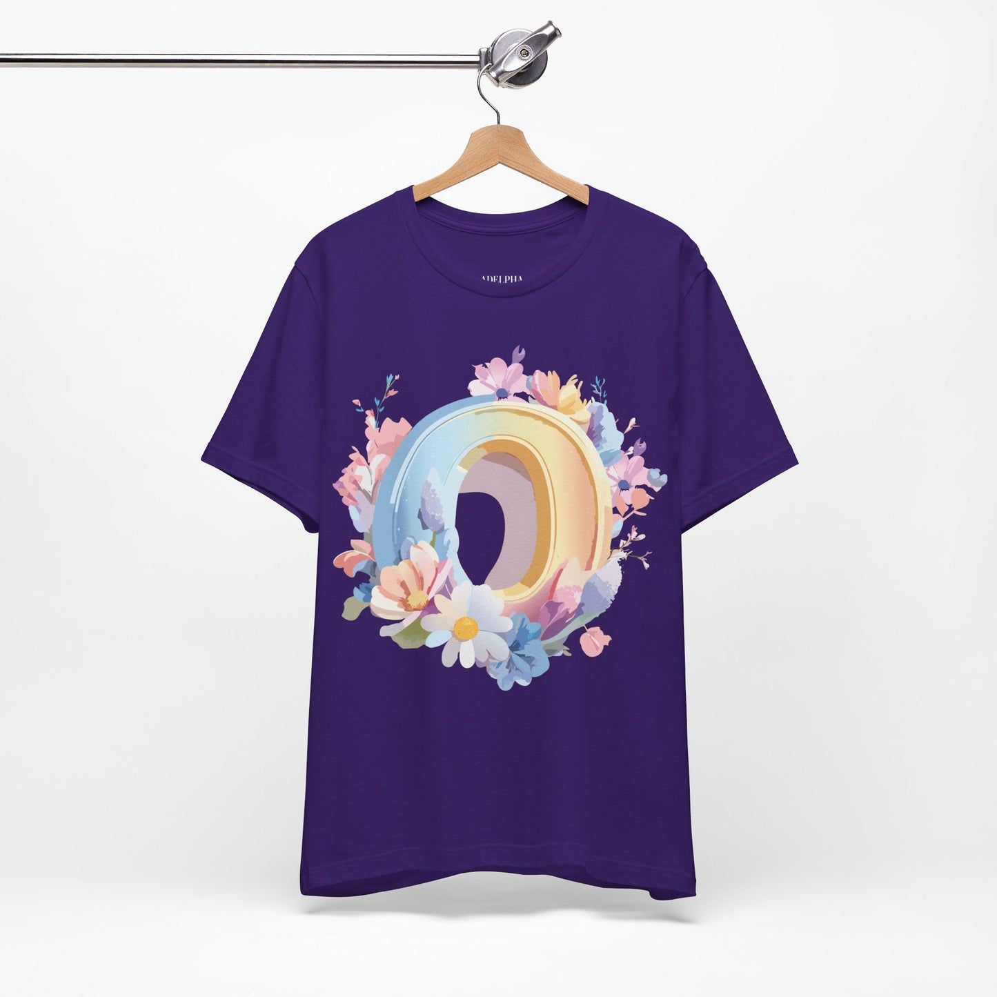 Letter O Shirt Unisex Graphic Tee Art Design Adelpha Vintage Inspired Short Sleeve Jersey