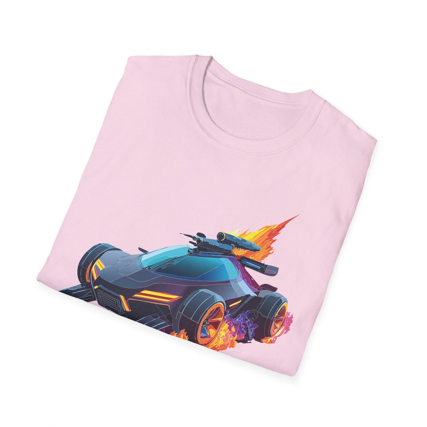 Car Graphic Unisex Cotto Softstyle Art Design with Hot Wheels Artwork Tee 3