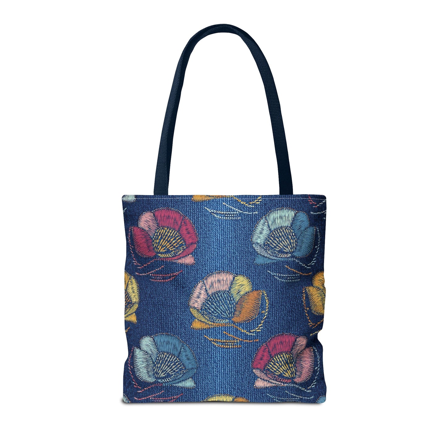 Denim Fabric Imitation Print Unisex Canvas Bag Poly Spun 3 Sizes Tote Bag 165