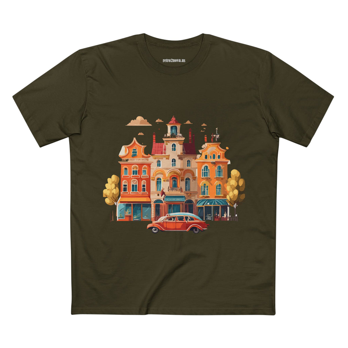 Retro Car Vintage Graphic Tee Staple Unisex 100 Cotton Tee Shirt - RC-22