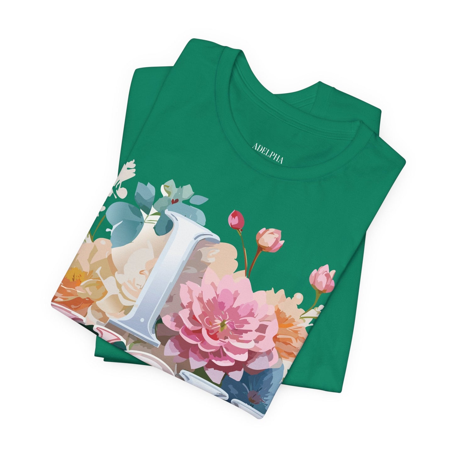 Valentine Day Graphic Unisex 100 Cotton Vintage Artwork with Love and Flower Design Tee 1