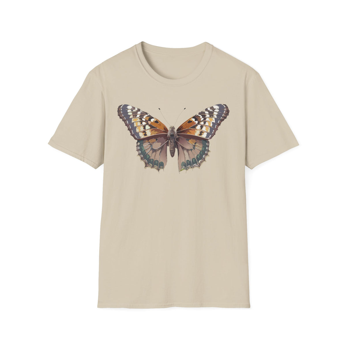 Butterfly Illustration T-Shirt — Vintage Monarch Nature Graphic Tee Unisex 100 Cotton Gildan T-Shirt