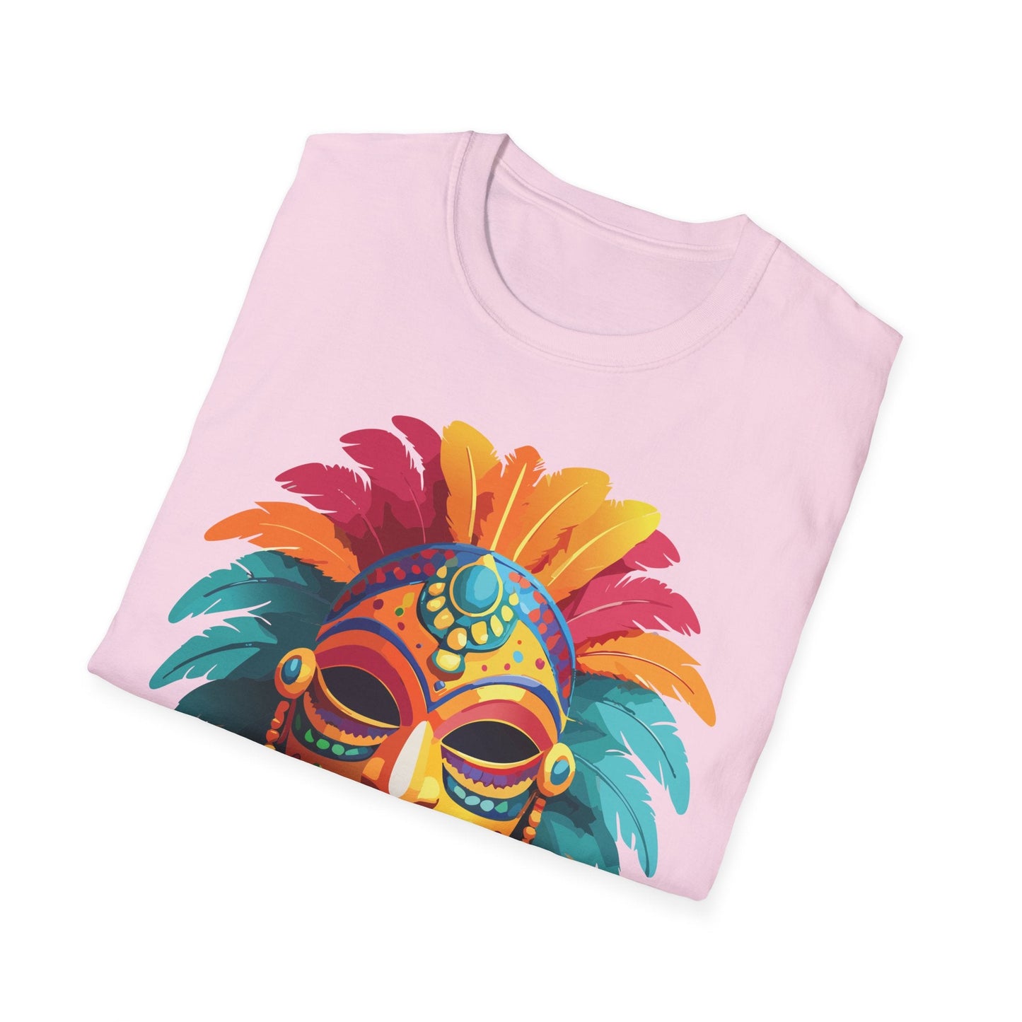 Mask Tee Shirt Unisex Softstyle Gildan 64000 100 Percent Ring Spun Cotton Masquerade Tee