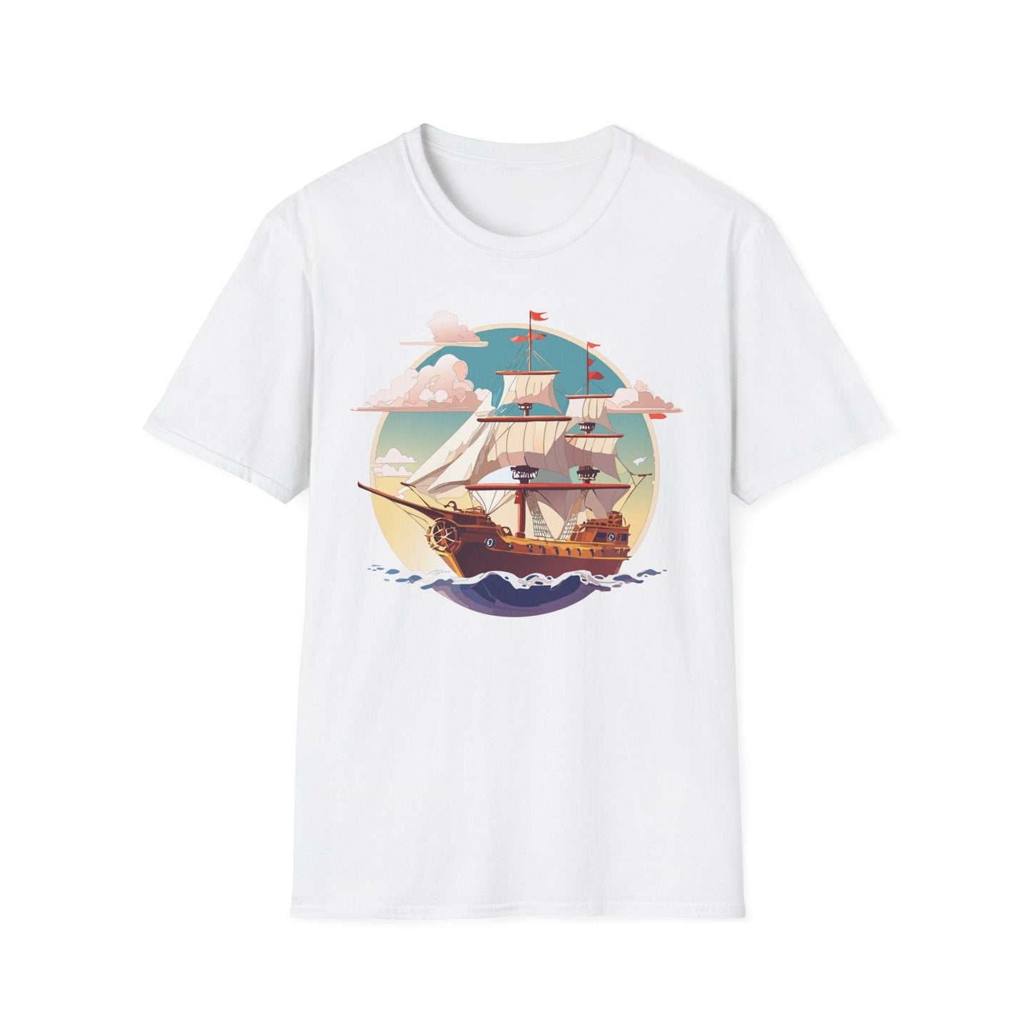 Unisex Ship T Shirts Frigate Vessel Tee Shirt Gildan Softstyle 64000 Cotton Comfort Premium Tee