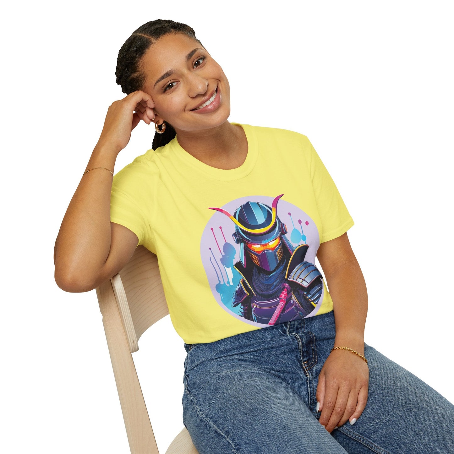 Unisex Samurai Shirt Gildan Softstyle Tee Hundred Percent Ring Spun Cotton Comfort