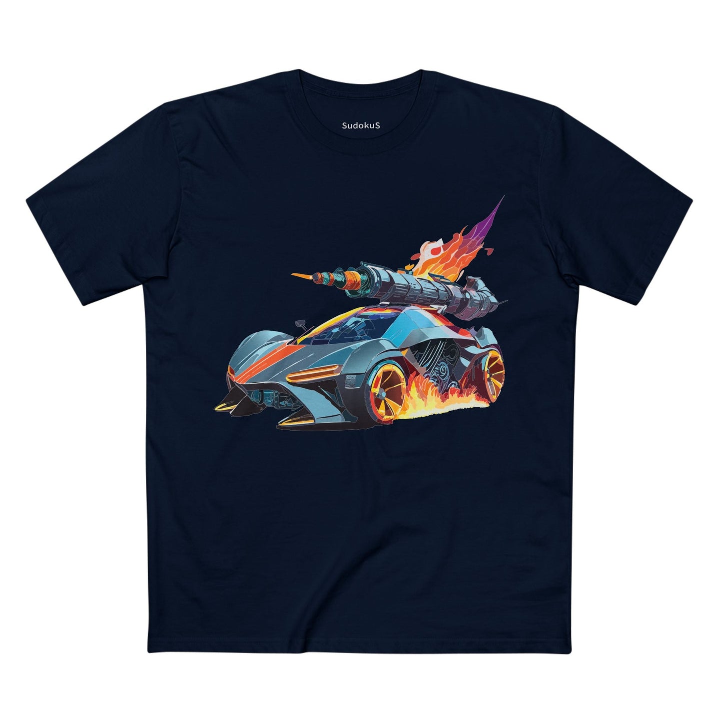 Car Graphic Unisex 100 Cotton Staple Tee 17