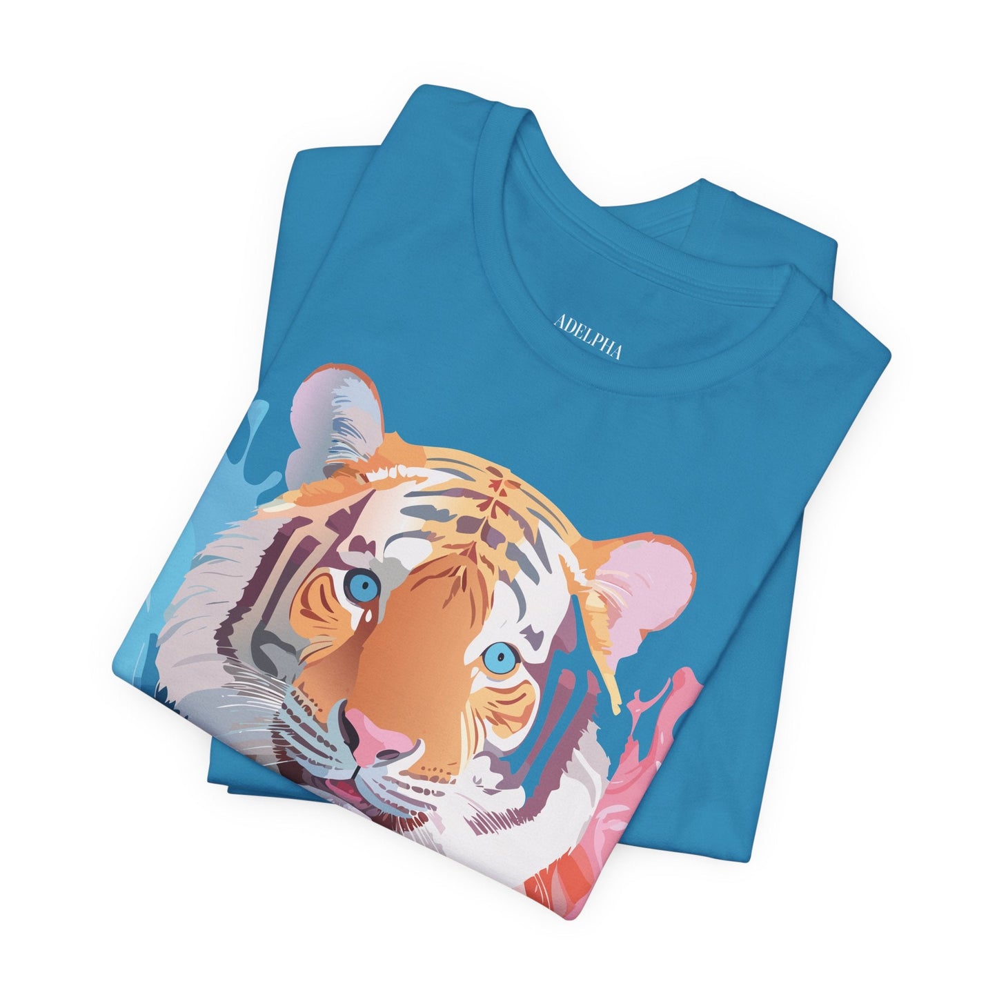 Adelpha Tiger Graphic Tee Premium Unisex Jersey Short Sleeve With Vintage Artwork