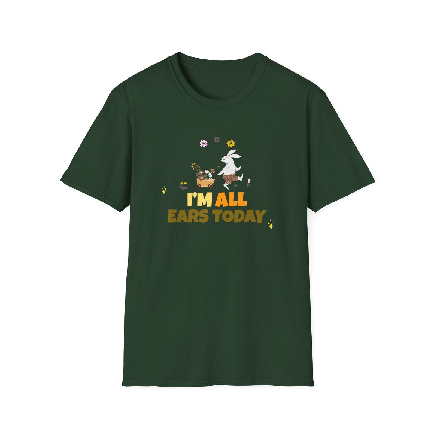 Easter Bunny T Shirt Unisex Gildan Softstyle Tee 100 Percent Ring Spun Cotton Easter Design
