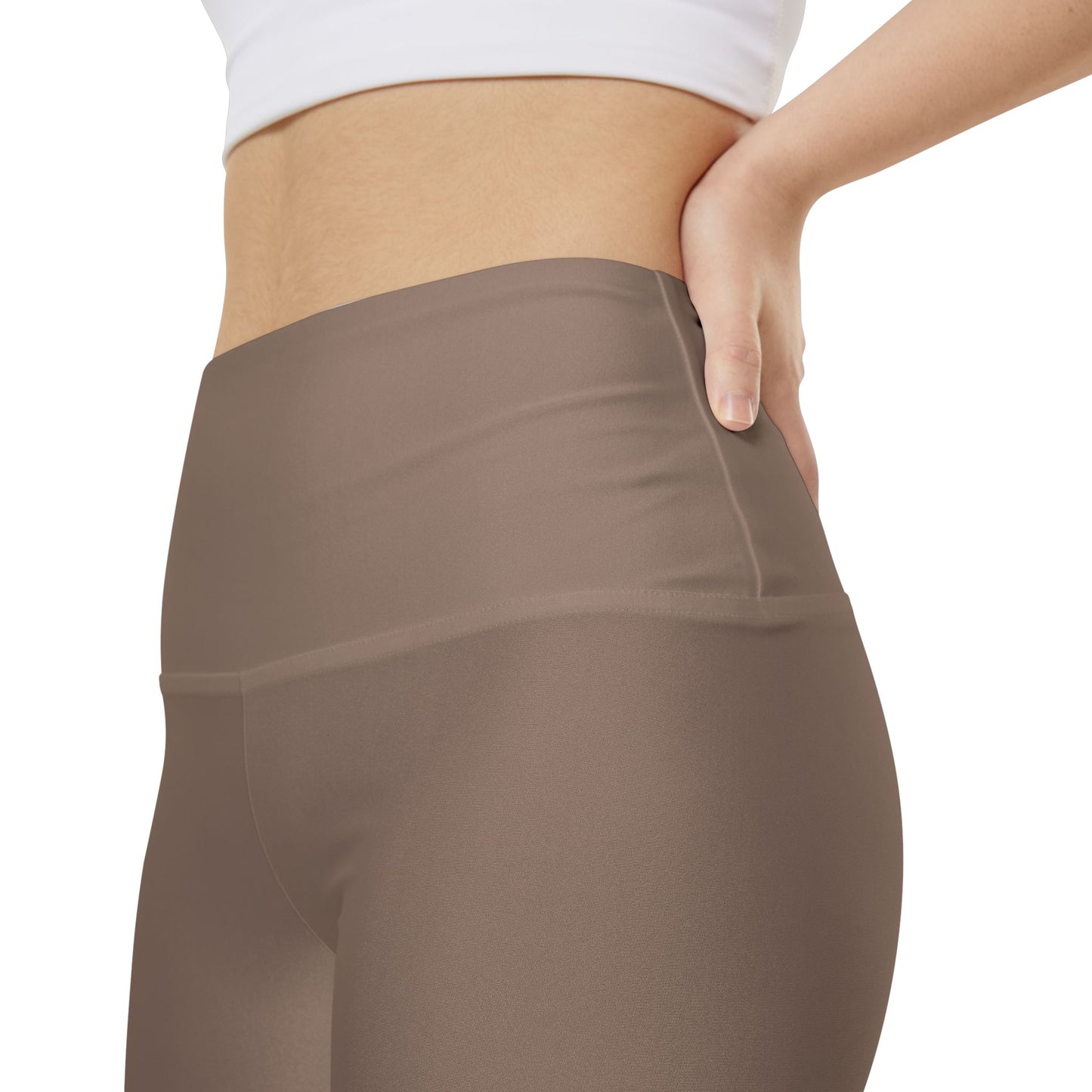 Dusty Taupe Women's Brown High-Waist Workout Shorts — Seamless Bike Shorts for Gym & Everyday