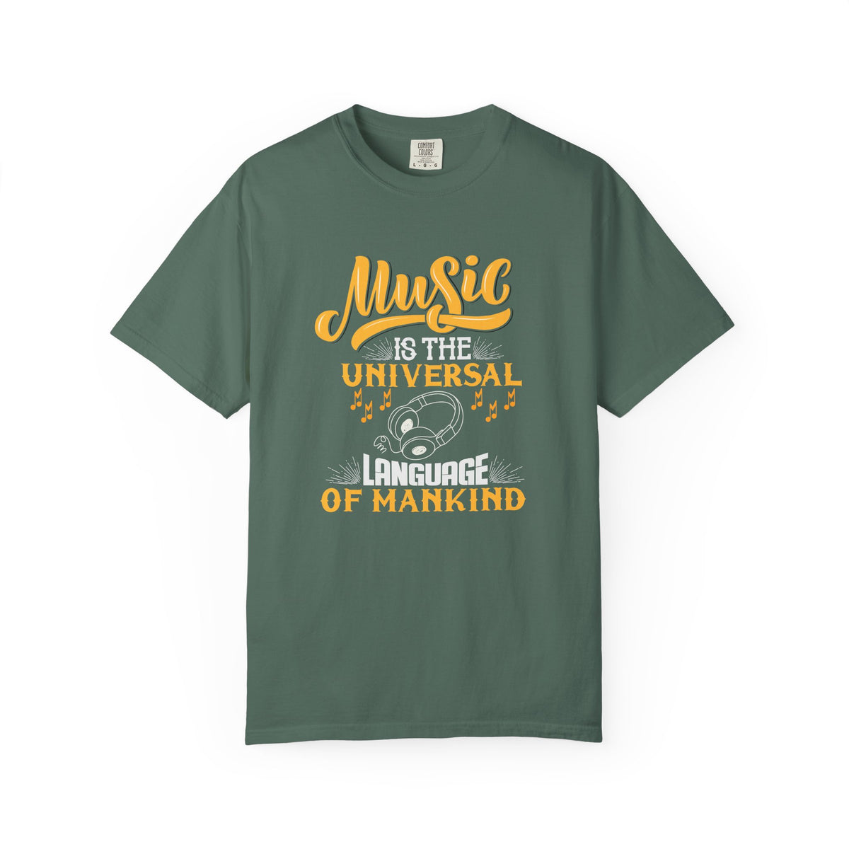 Music Is the Universal Language of Mankind T-shirt Music Quote Unisex Cotton Tee 063