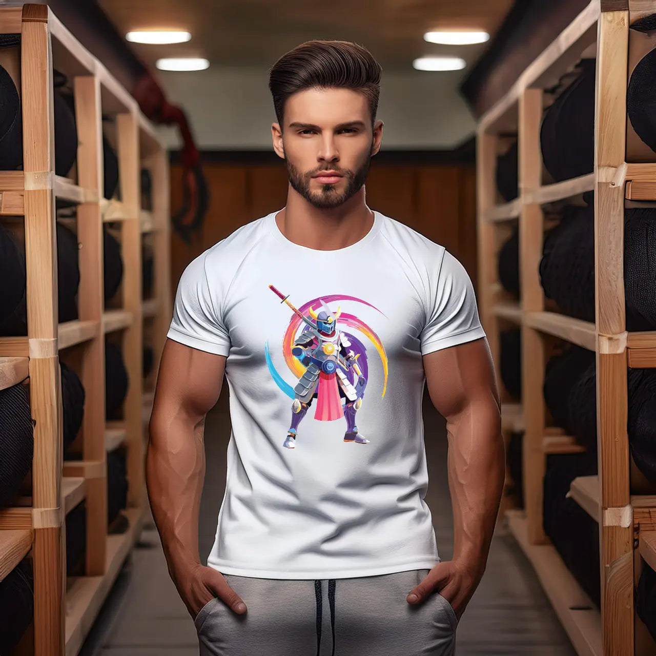 Samurai Graphic Unisex 100 Cotton Staple Tee 35