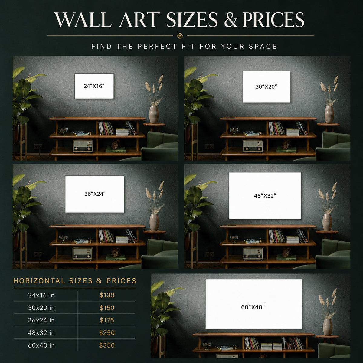 Abstract Oil Painting Print Canvas 24x16, 30x20, 36x24, 48x32, 60x40 Bright Latex Inks, Pine-Wood Inner Frame ABH-22
