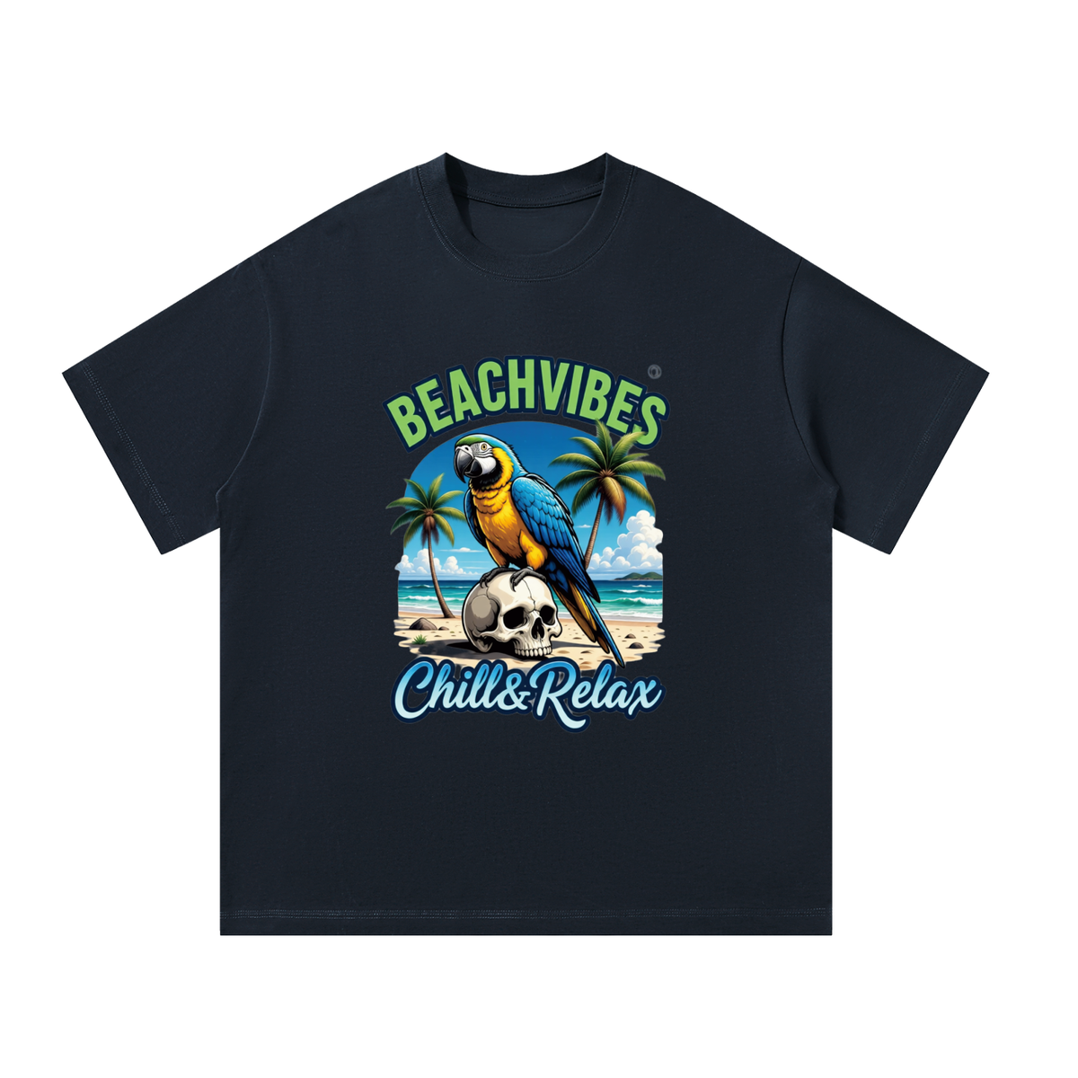 Parrot Beach Unisex Oversized 100 Cotton T-Shirt