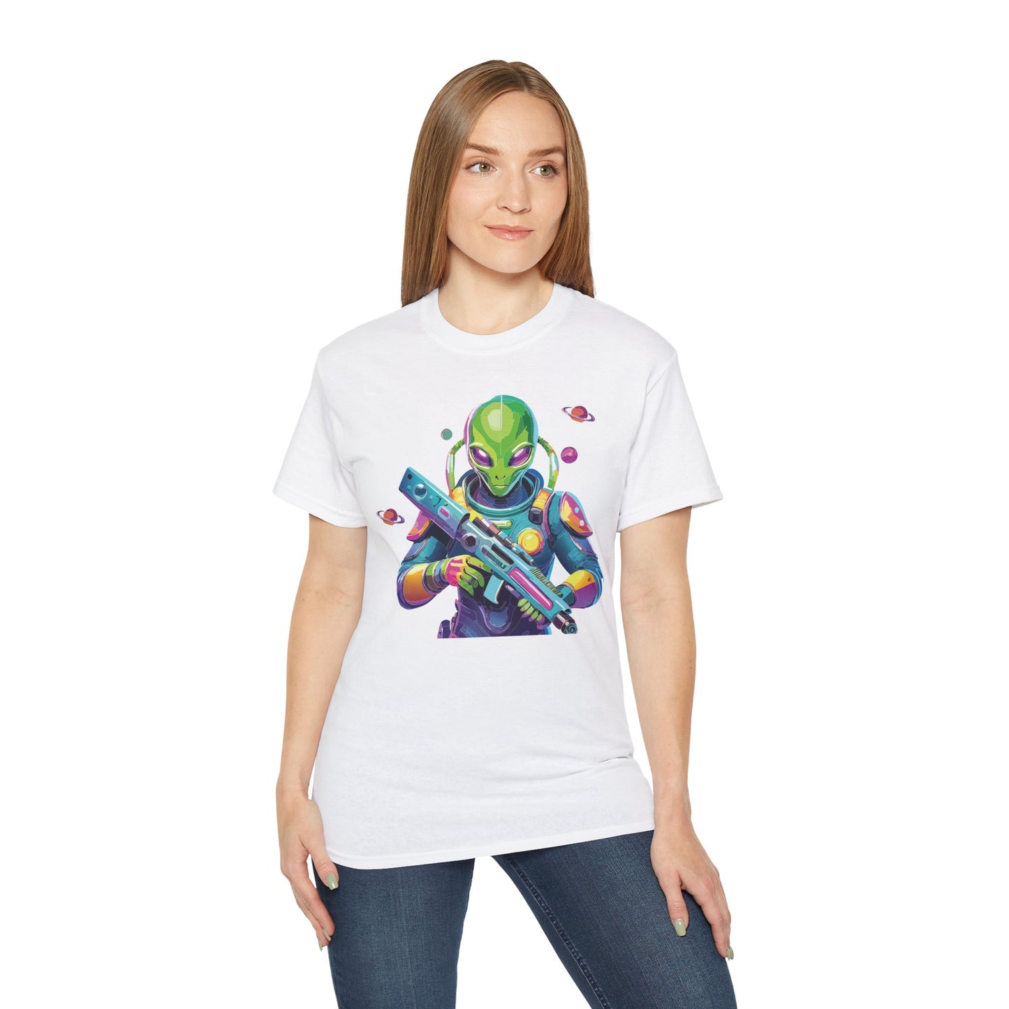 Gildan 2000 Unisex Ultra Cotton Alien Shirt, Tee Shirt with Alien