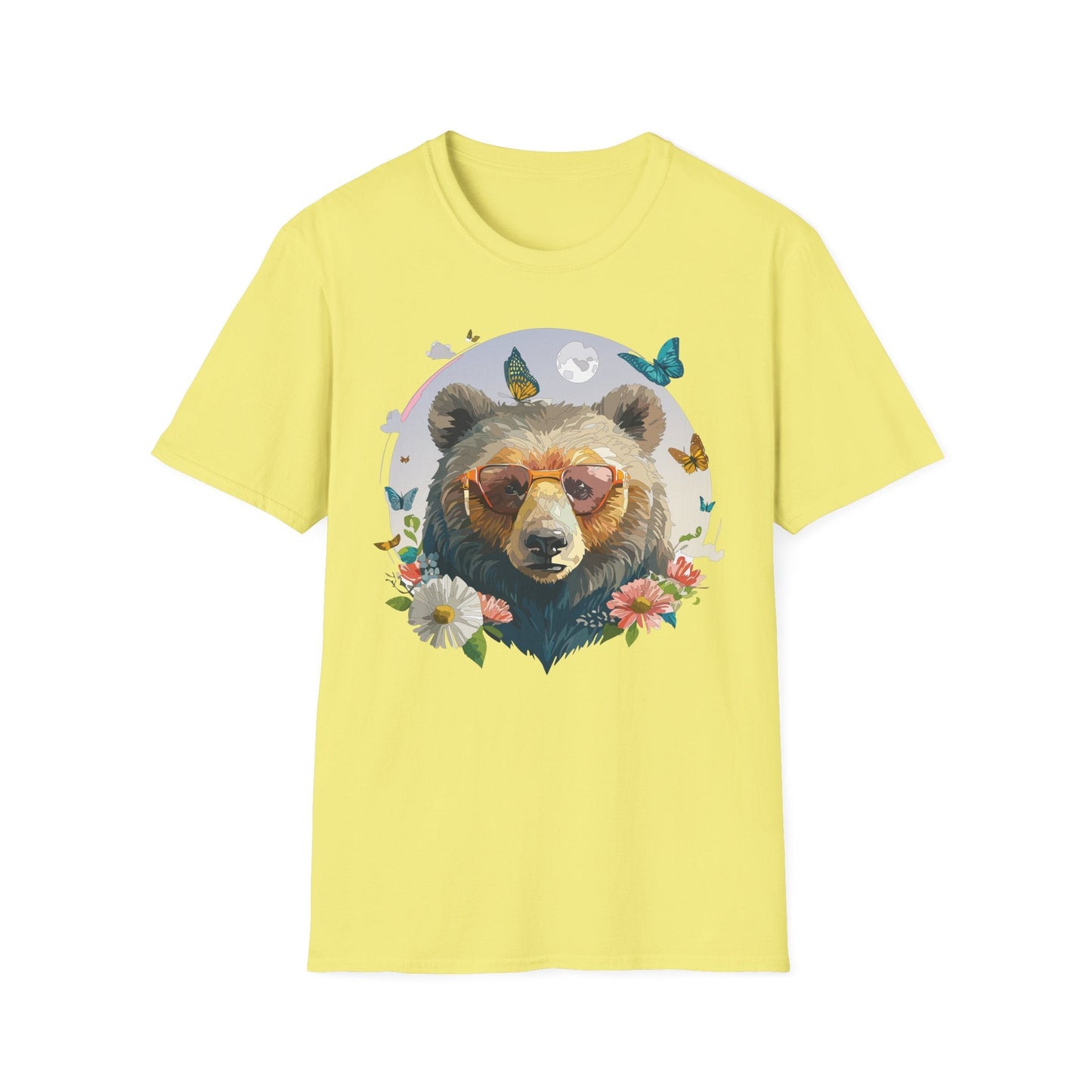 Bear T Shirt Unisex Softstyle Tee 100 Percent Ring Spun Cotton Gildan 64000 Comfortable Wear