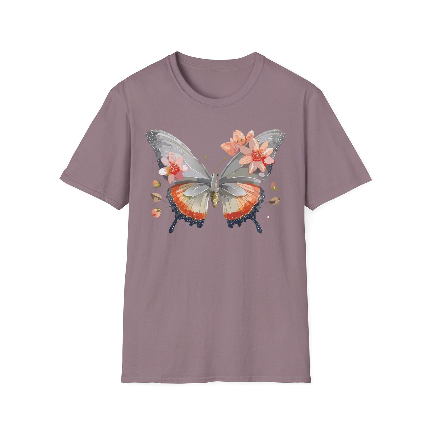 Monarch Butterfly T Shirt Unisex Softstyle Gildan 64000 100 Percent Ring Spun Cotton Tee