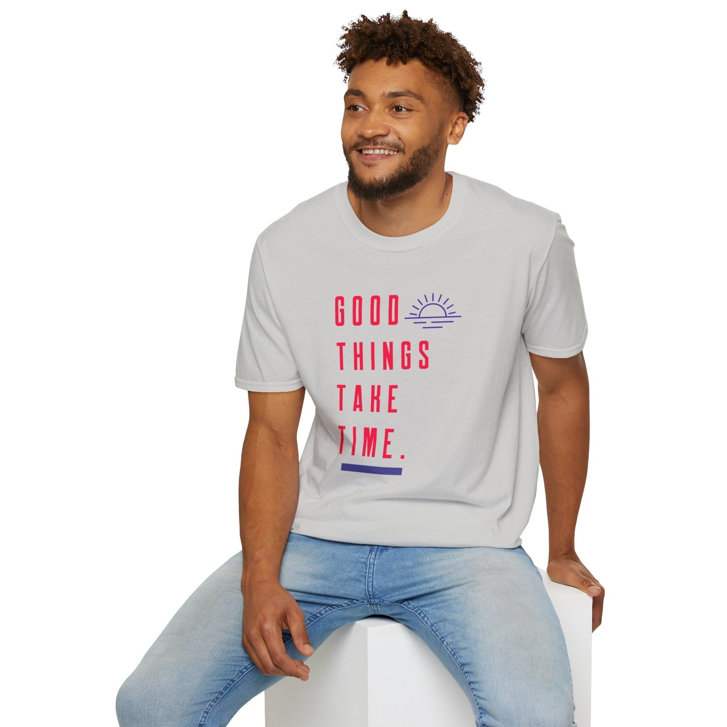 Positive Slogan T Shirt Unisex Gildan Softstyle 64000 Ring Spun Cotton Tee With Positive Words