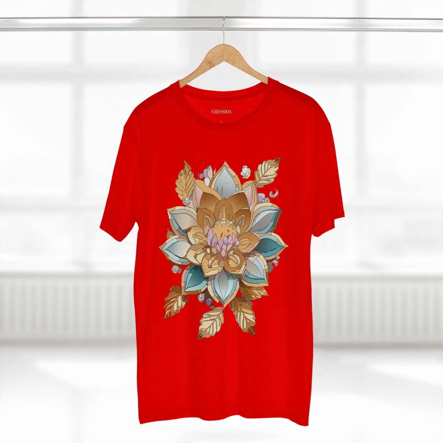 Floral Graphic T-Shirt Unisex 100 Cotton Art Design with Antique Flowers Tee 3