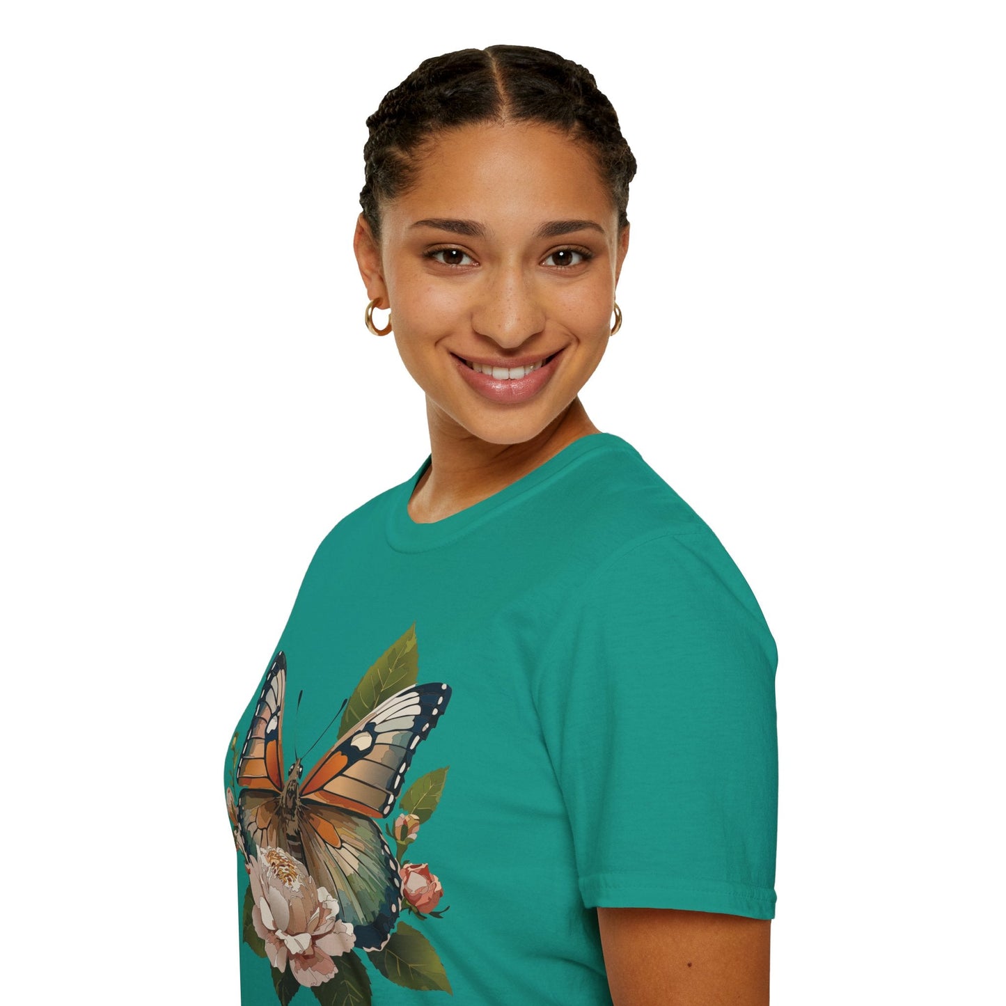 Monarch Butterfly Shirt Unisex Softstyle Cotton Tee Short Sleeve Gildan 64000 Everyday Wear