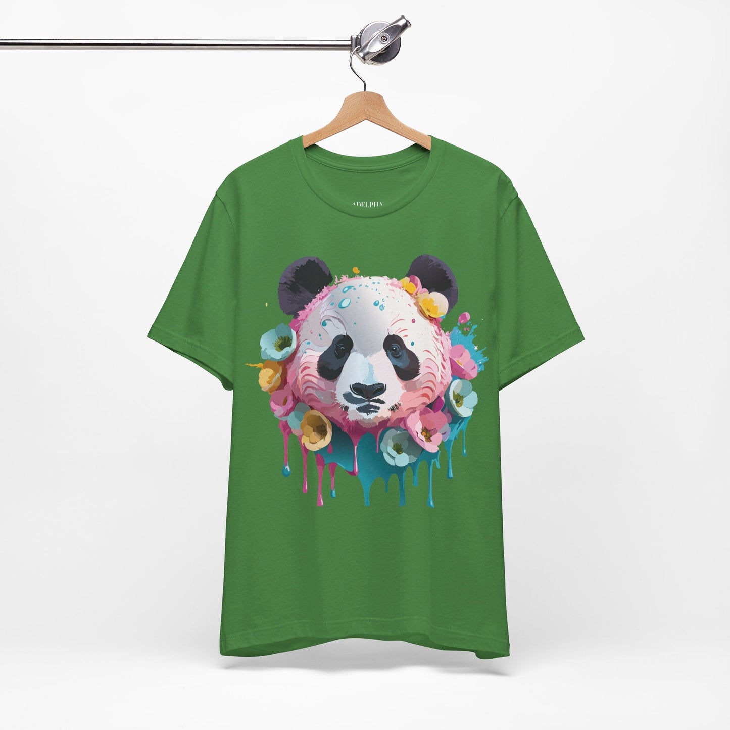 Panda Graphic Unisex 100 Cotton Vintage Art with Animal T-Shirt 5