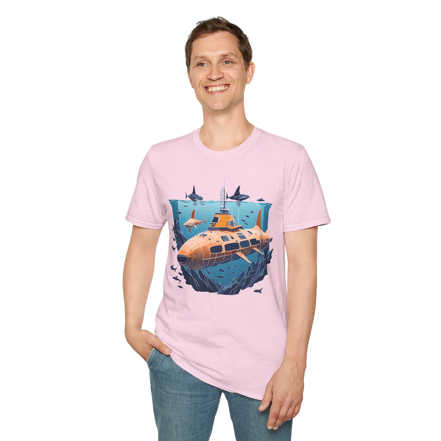 Ocean T Shirt Unisex Gildan Softstyle 64000 Ocean Theme Tee 100 Percent Cotton Fabric