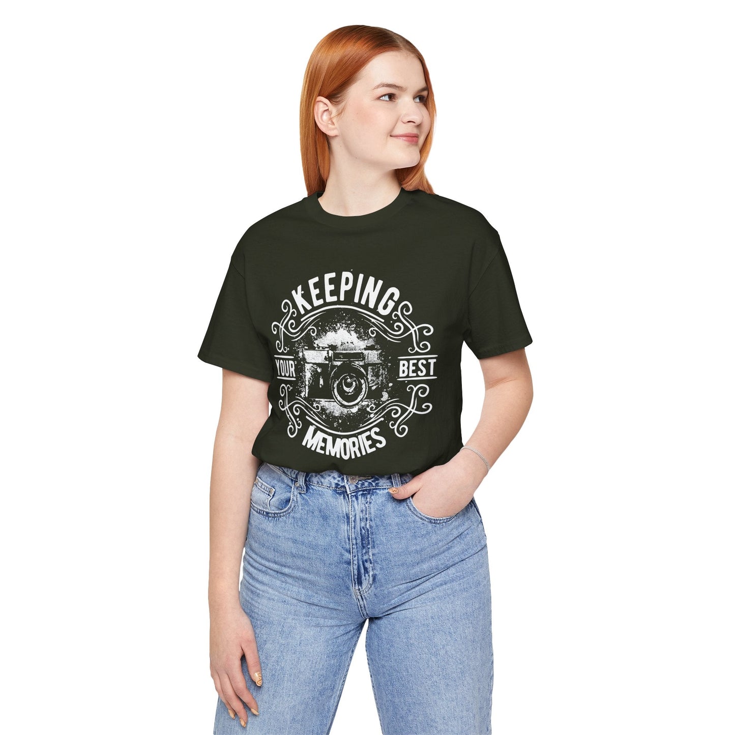 Keeping Your Best Memories T-Shirt Vintage Camera Graphic T-Shirt A-5