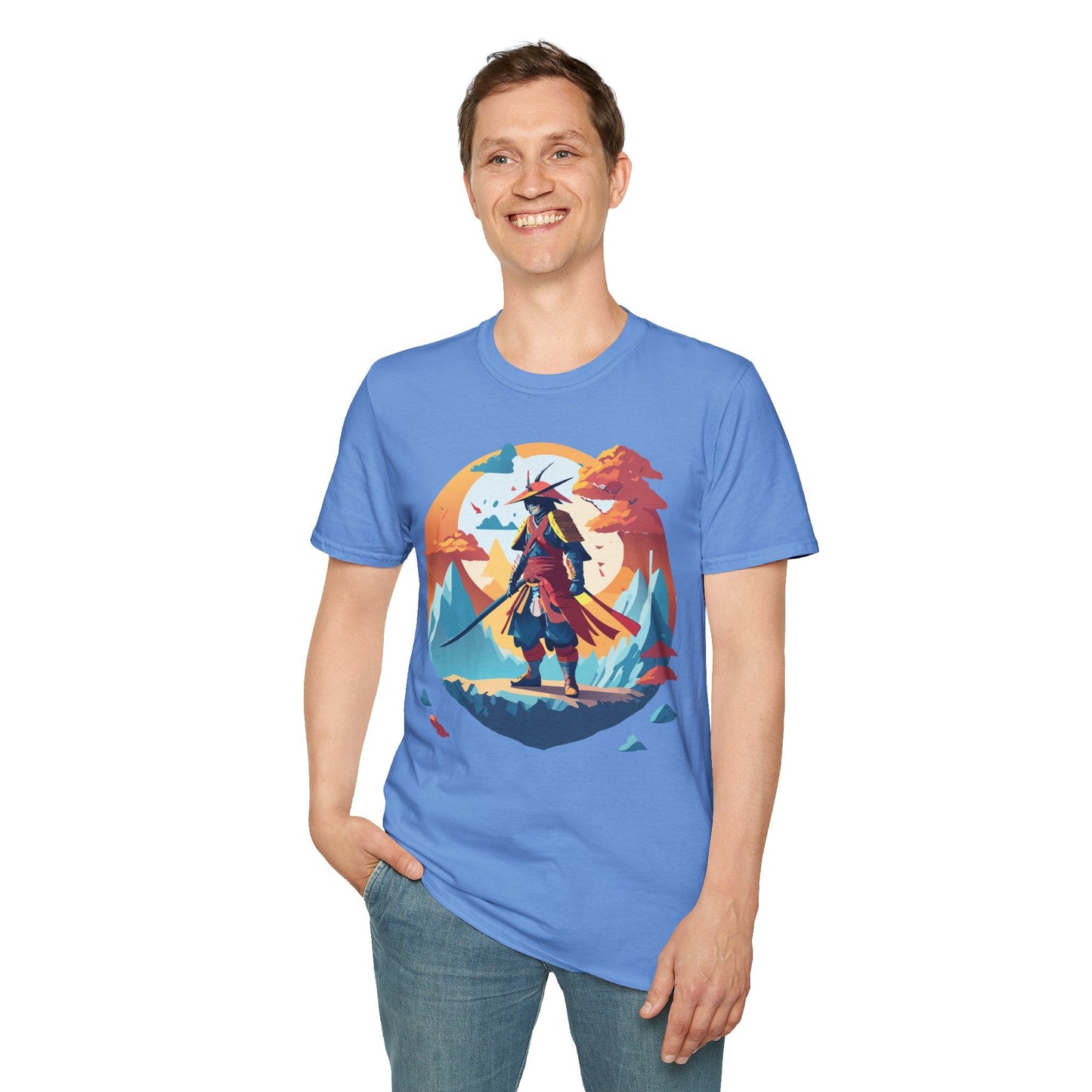 Samurai Shirt Unisex Tee Gildan Softstyle 64000 100 Percent Ring Spun Cotton Lightweight