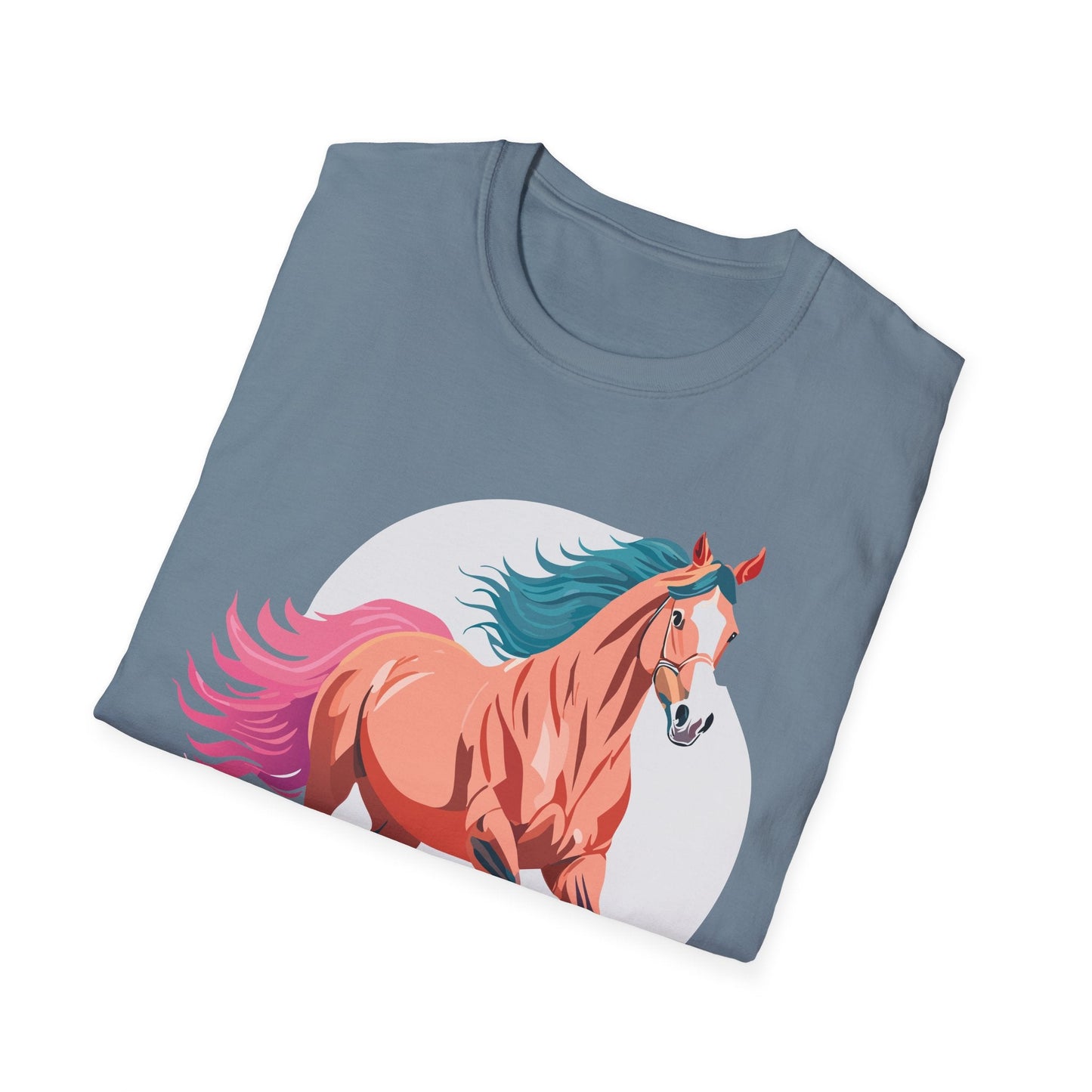 Unisex Horse Shirt Tee Gildan Softstyle 64000 Premium Ringspun Cotton