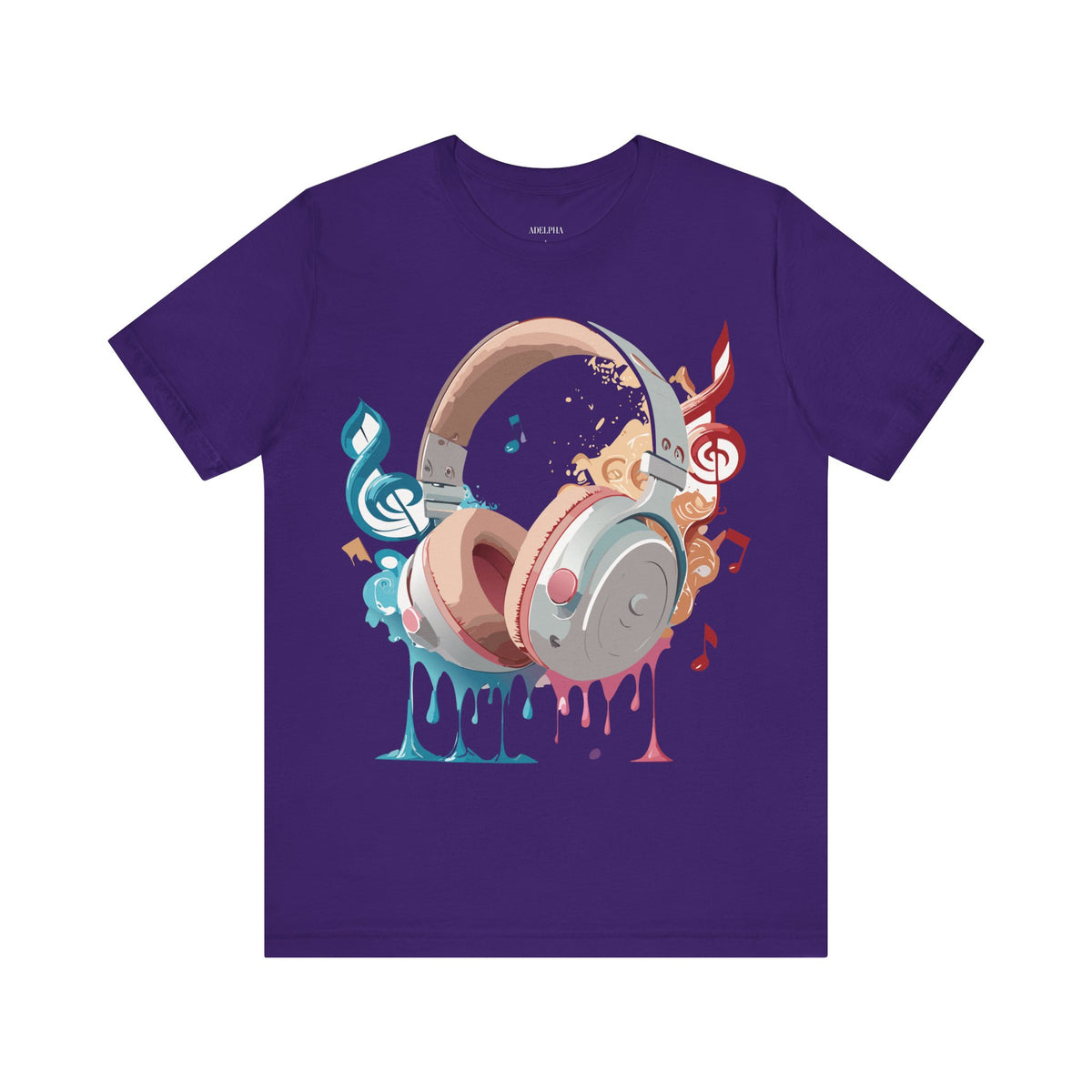 Music Graphic Unisex Cotton Bella+Canvas Tee with Art Design n156