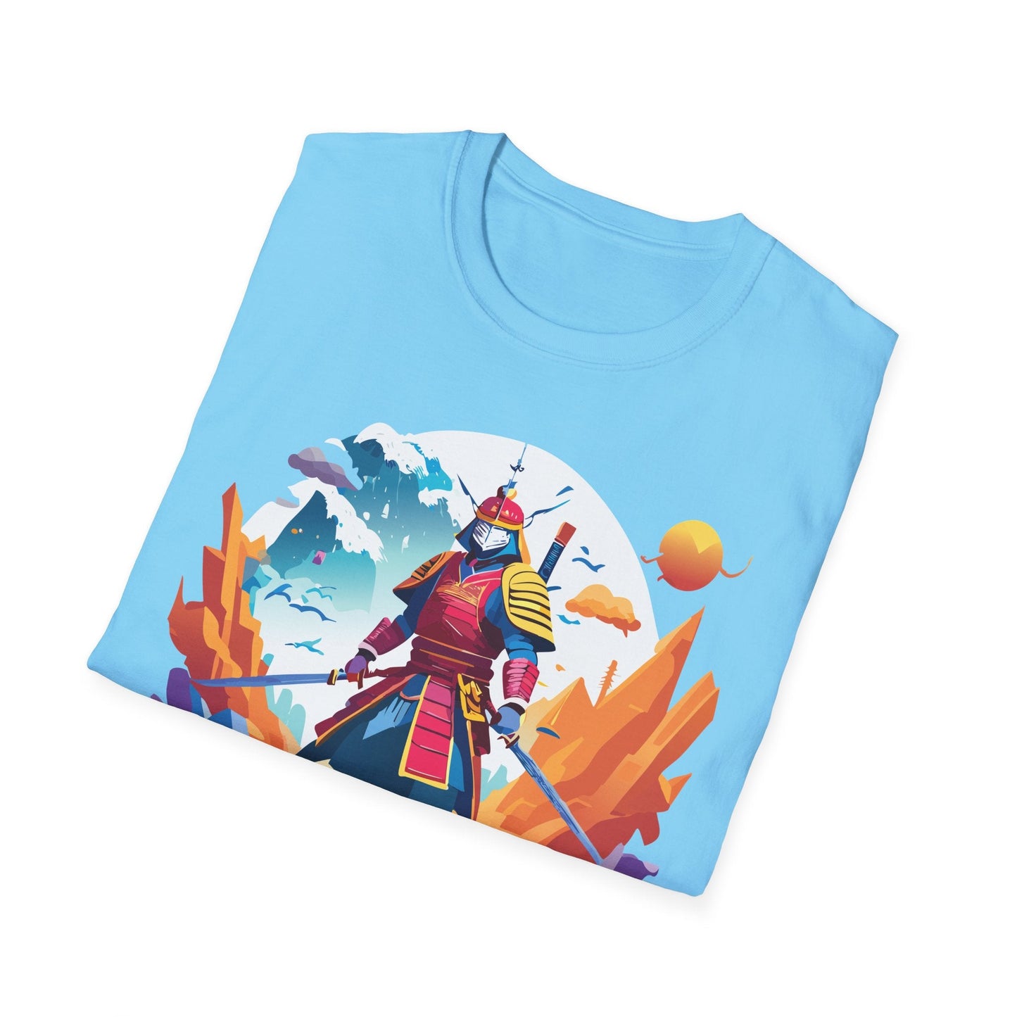 Samurai Shirt Unisex Short Sleeve T Shirt Gildan Softstyle 64000 100 Percent Ring Spun Cotton Tee