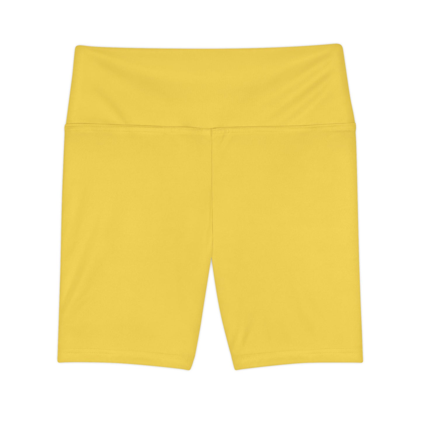 Yellow Gold Women's Workout Shorts — High-Waist Active Biker Shorts