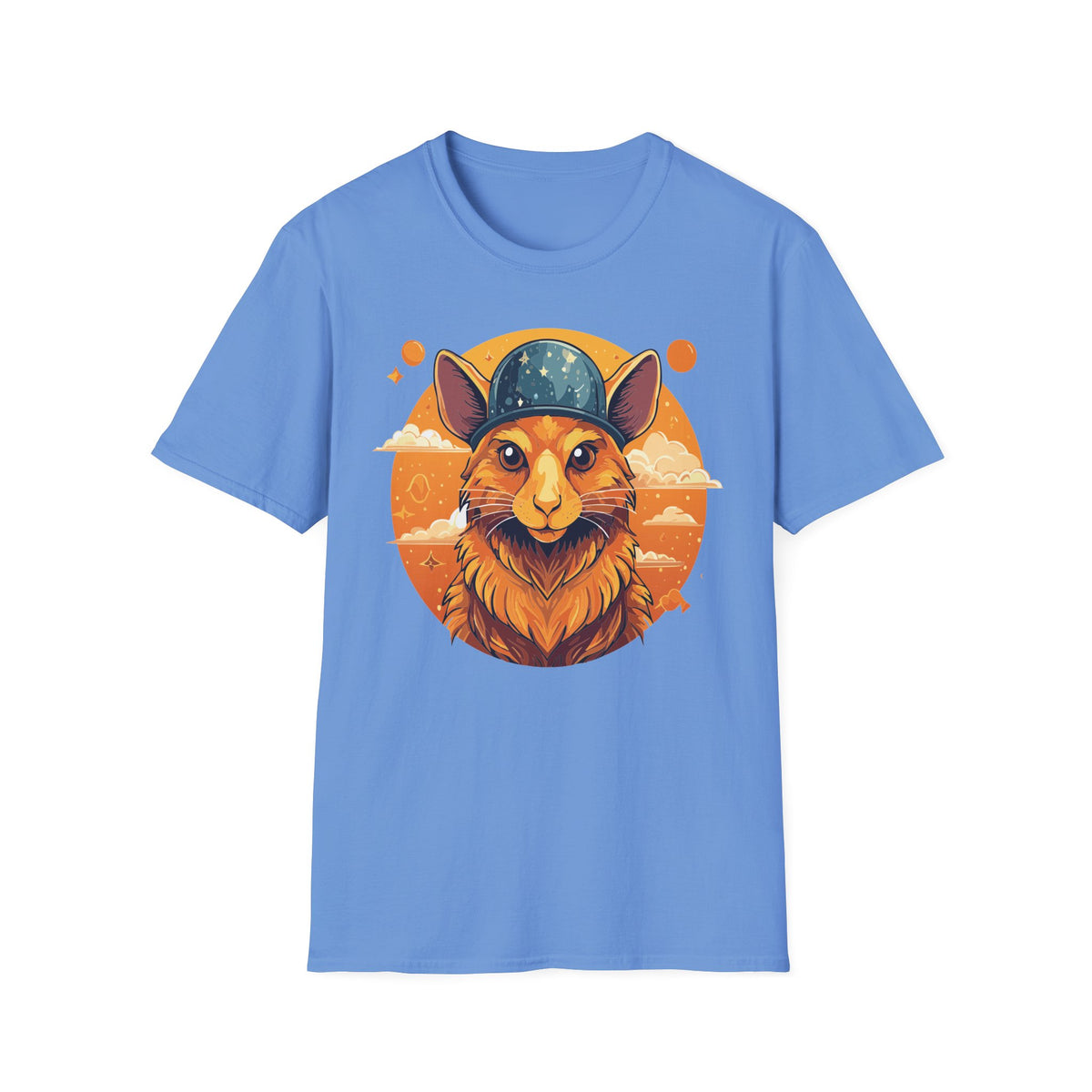 Space Helmet Fox T-Shirt | Retro Sunset Fox Illustration