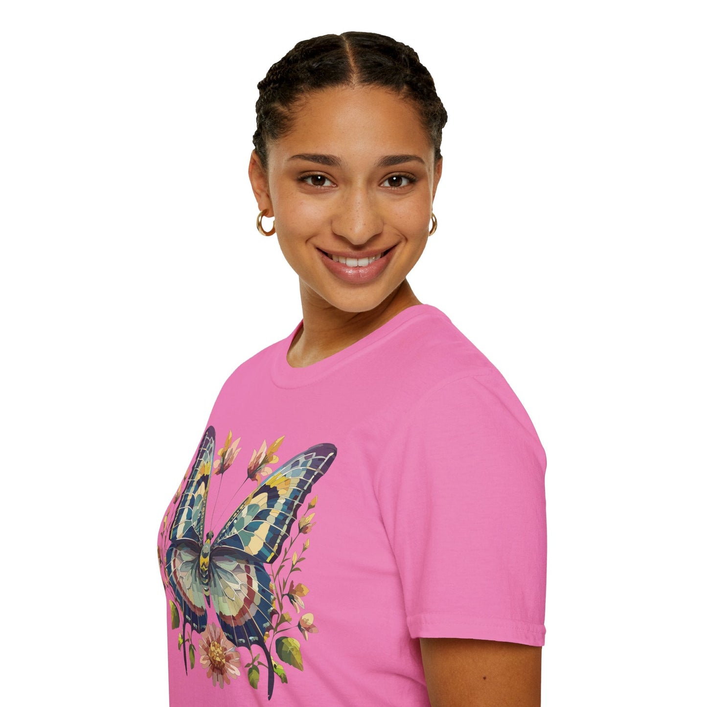 Butterfly Shirt Unisex T Shirt With Monarch Design Gildan Softstyle 64000 Ring Spun Cotton Tee