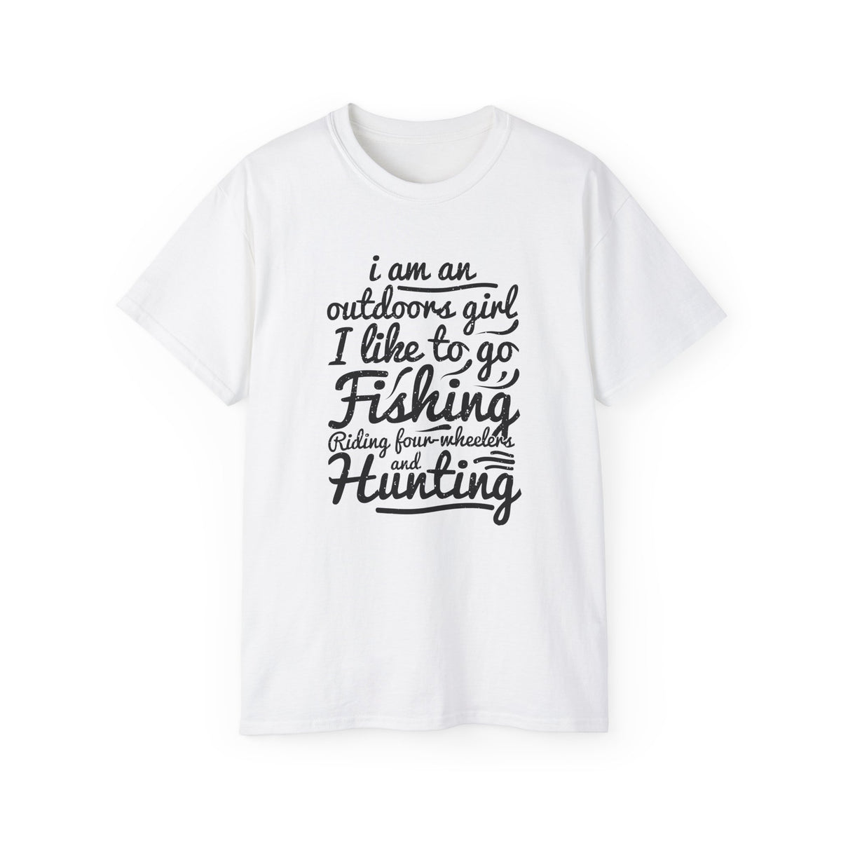 Outdoors Girl I Like To Go Fishing Hunting T-Shirt | Women's Fishing Shirt