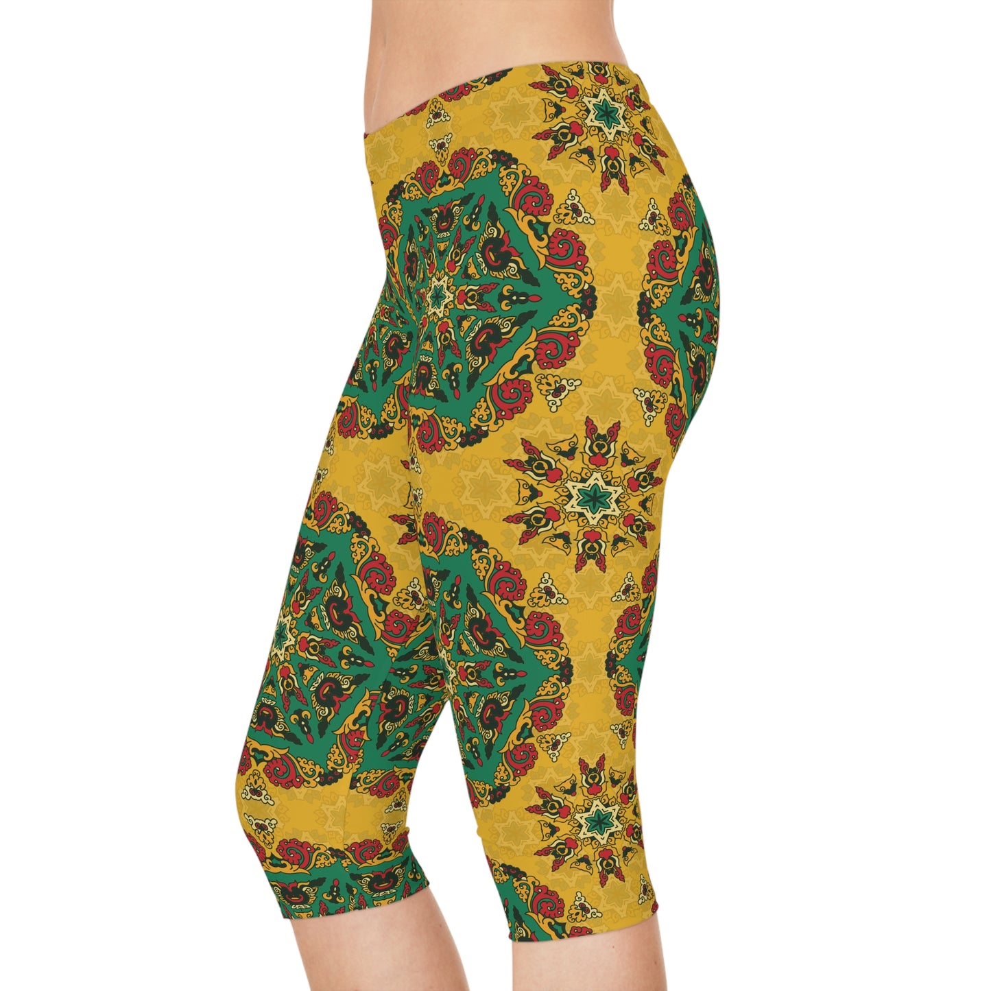 Leggings capri con estampado tradicional