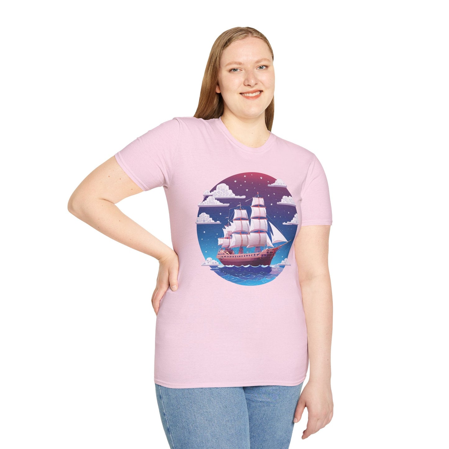 Ship T Shirt Frigate T Shirt Vessel Tee Shirt Unisex Softstyle 100 Percent Ring Spun Cotton