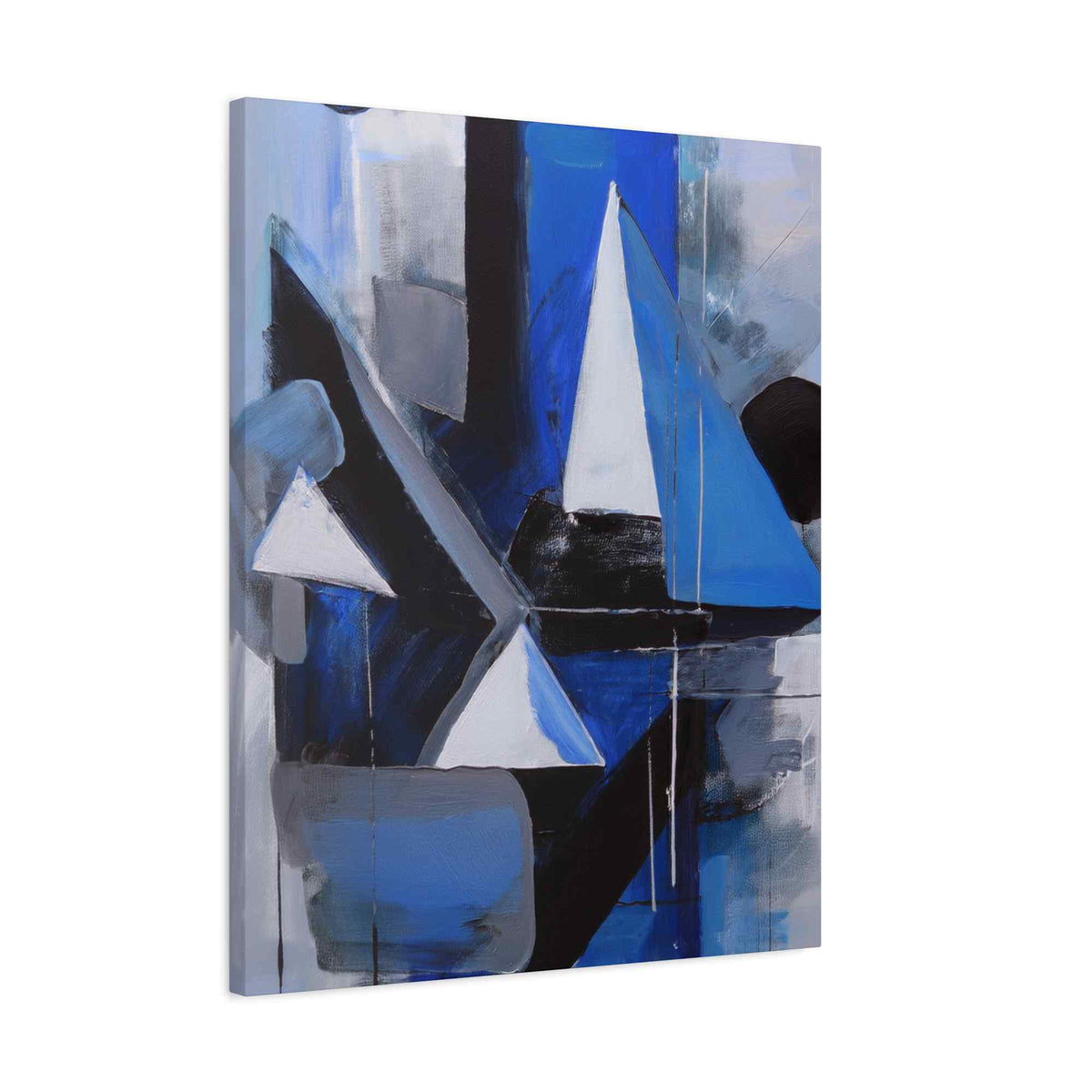 Blue Abstract Painting Print Canvas 20x24,20x30,24x30, 24x32,24x36,30x40, 32x48,36x48,40x60 Pine-Wood Inner Frame ABS-26