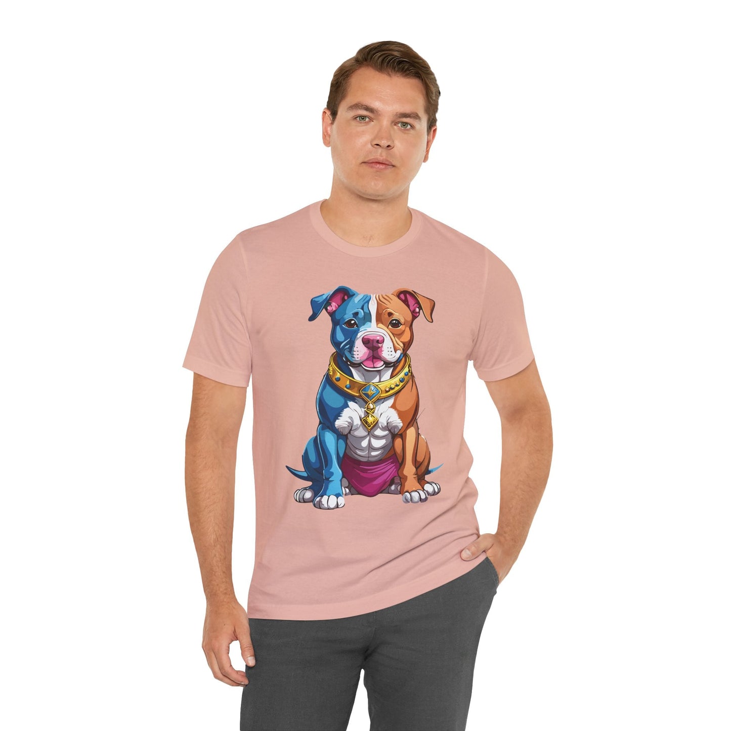 Unisex Animal Shirt Art Design Tee With Wild Animals Print Short Sleeve Jersey Tee