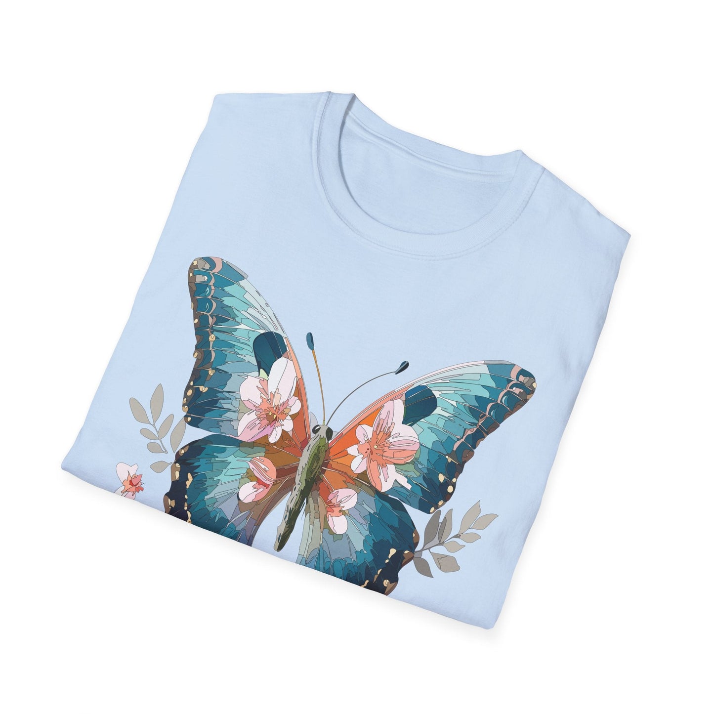 Butterfly Shirt Unisex T Shirt Monarch Butterfly Print Gildan Softstyle 64000 Cotton Tee Classic