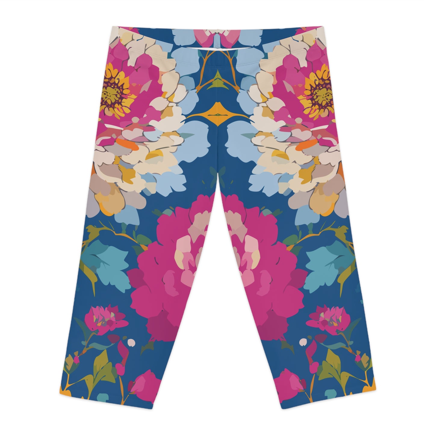 Leggings capri con estampado floral